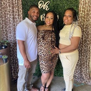 My Bump off shoulder maternity dress